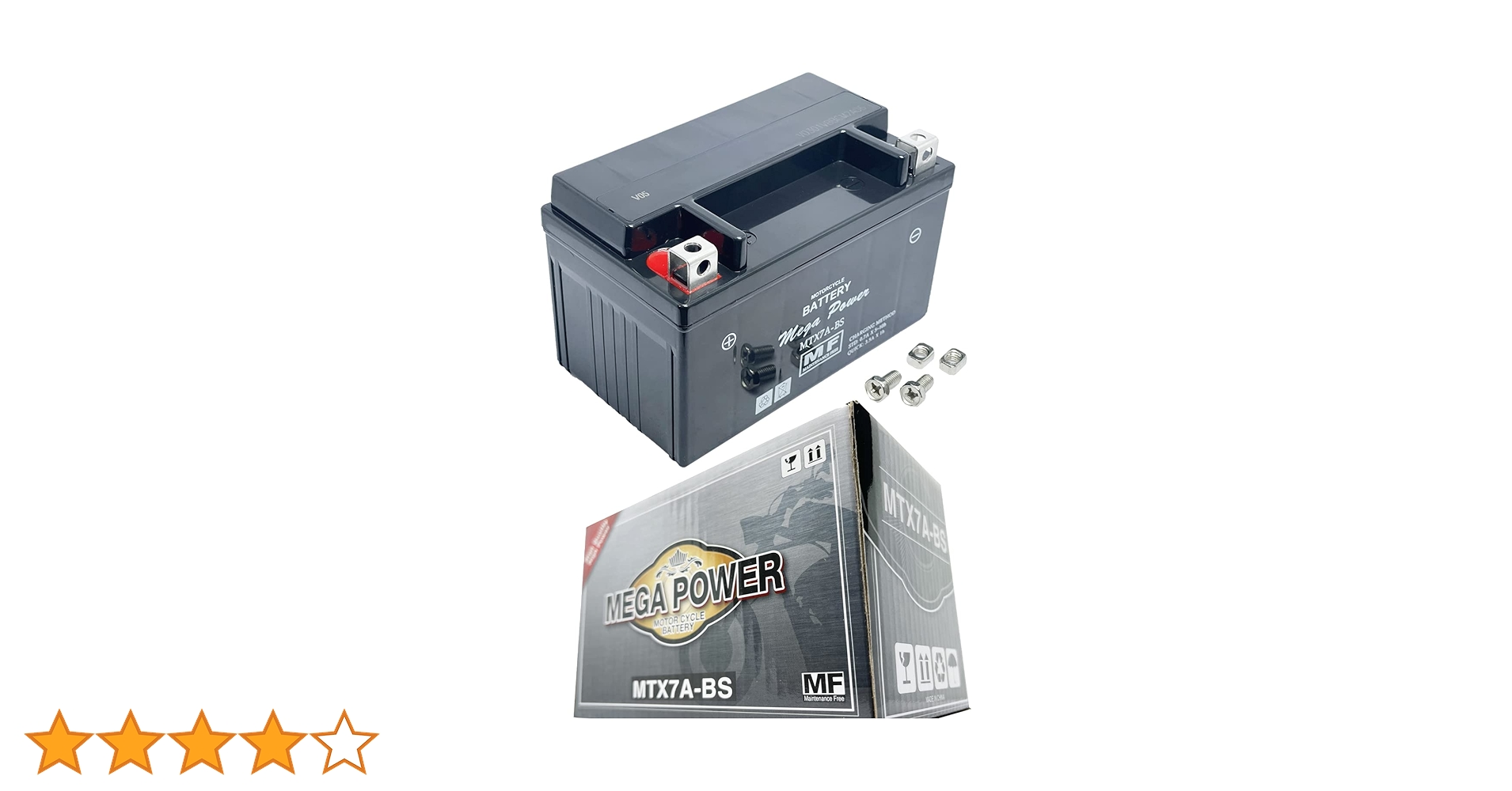 Amazon | メガパワー バイクバッテリー MTX7A-BS メンテナンスフリー